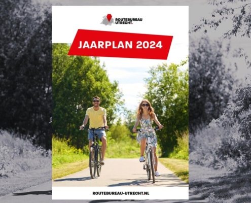 Cover Jaarplan 2024 Routebureau Utrecht uitgelicht op ZW achtergrond