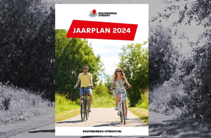 Cover Jaarplan 2024 Routebureau Utrecht uitgelicht op ZW achtergrond