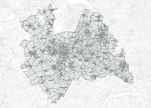 Overzicht van locaties infopanelen fietsroutenetwerk Utrecht